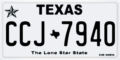 TX license plate CCJ7940