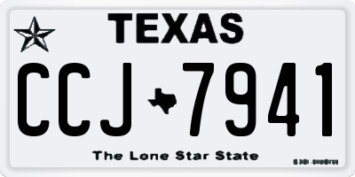 TX license plate CCJ7941
