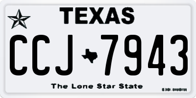 TX license plate CCJ7943