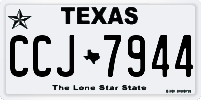TX license plate CCJ7944
