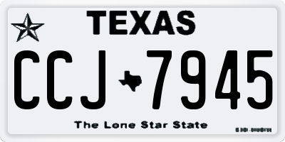 TX license plate CCJ7945