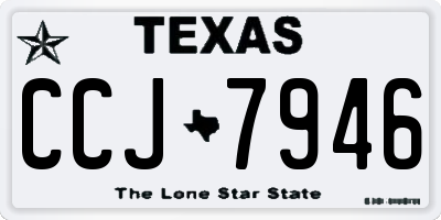 TX license plate CCJ7946