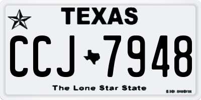 TX license plate CCJ7948