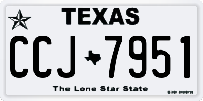 TX license plate CCJ7951