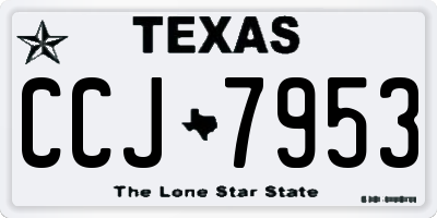 TX license plate CCJ7953