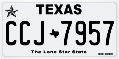 TX license plate CCJ7957