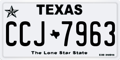 TX license plate CCJ7963