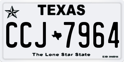 TX license plate CCJ7964