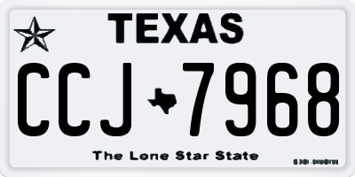 TX license plate CCJ7968