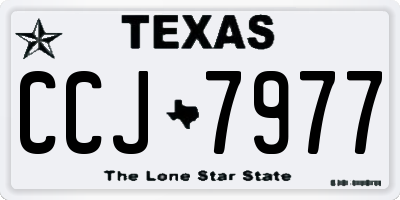 TX license plate CCJ7977