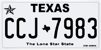 TX license plate CCJ7983