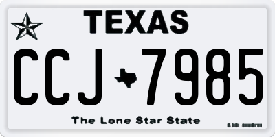 TX license plate CCJ7985