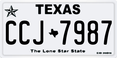 TX license plate CCJ7987