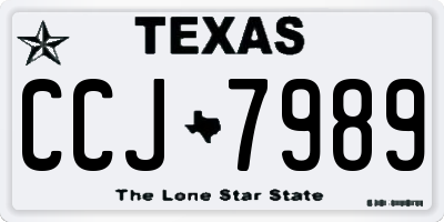 TX license plate CCJ7989