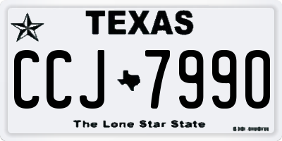 TX license plate CCJ7990