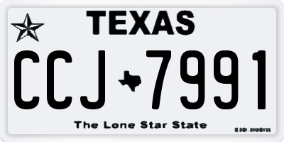 TX license plate CCJ7991