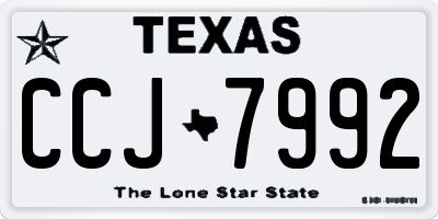 TX license plate CCJ7992