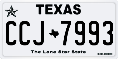 TX license plate CCJ7993