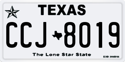 TX license plate CCJ8019