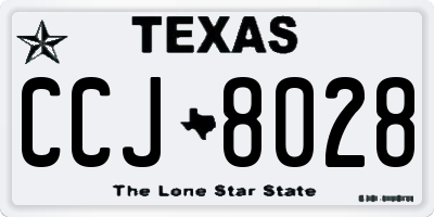 TX license plate CCJ8028