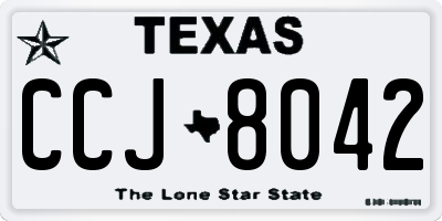 TX license plate CCJ8042