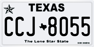 TX license plate CCJ8055