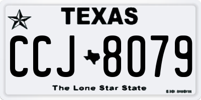 TX license plate CCJ8079