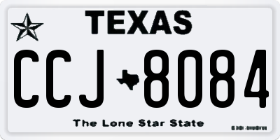 TX license plate CCJ8084