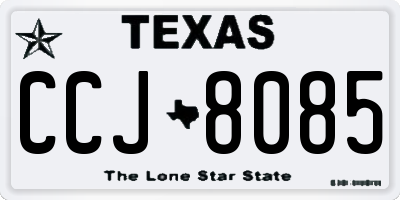 TX license plate CCJ8085