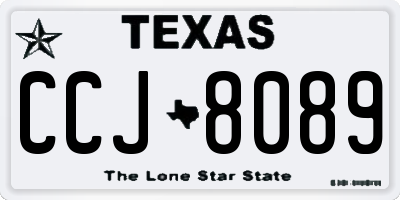 TX license plate CCJ8089