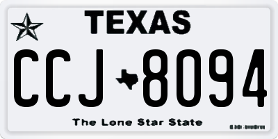 TX license plate CCJ8094