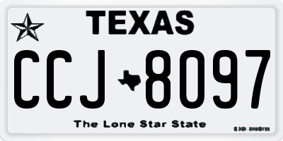 TX license plate CCJ8097