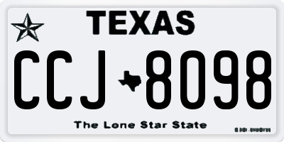 TX license plate CCJ8098