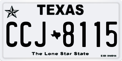 TX license plate CCJ8115