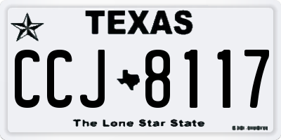 TX license plate CCJ8117