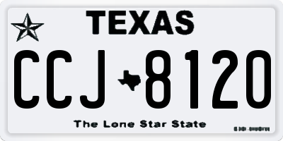 TX license plate CCJ8120