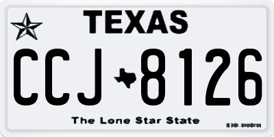 TX license plate CCJ8126