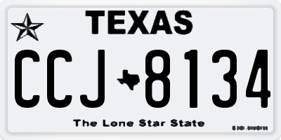 TX license plate CCJ8134