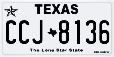 TX license plate CCJ8136