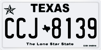 TX license plate CCJ8139