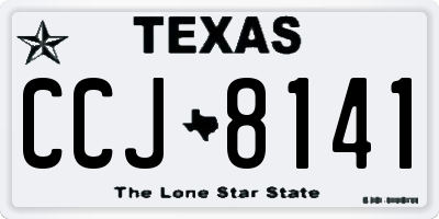 TX license plate CCJ8141