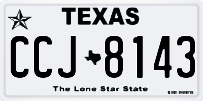 TX license plate CCJ8143