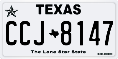 TX license plate CCJ8147