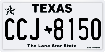 TX license plate CCJ8150