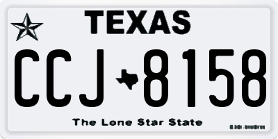TX license plate CCJ8158