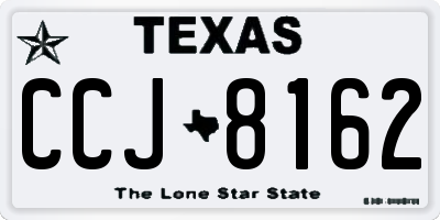 TX license plate CCJ8162
