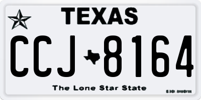 TX license plate CCJ8164