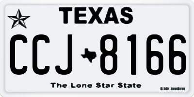 TX license plate CCJ8166
