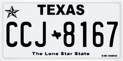 TX license plate CCJ8167