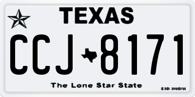 TX license plate CCJ8171
